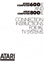 Atari 600XL and 800XL - Connection Instructions for PAL TV Systems